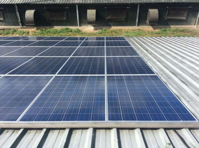 Solar panel cleaning — photograph from JettaClean